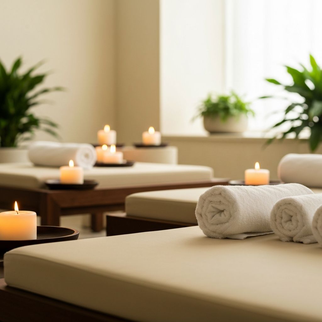 Peaceful spa setting